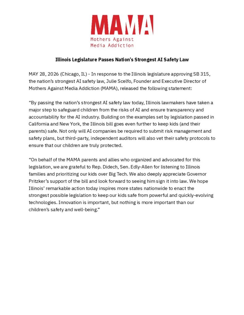 MAMA SB 315 Statement